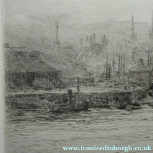 Load image into Gallery viewer, ORIGINAL ETCHING: William Lionel Wyllie (1851 – 1931) LEITH HARBOUR, Edinburgh. Pencil Signed
