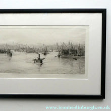 Load image into Gallery viewer, ORIGINAL ETCHING: William Lionel Wyllie (1851 – 1931) LEITH HARBOUR, Edinburgh. Pencil Signed
