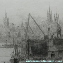 Load image into Gallery viewer, ORIGINAL ETCHING: William Lionel Wyllie (1851 – 1931) LEITH HARBOUR, Edinburgh. Pencil Signed
