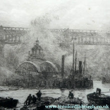 Load image into Gallery viewer, ORIGINAL ETCHING: William Lionel Wyllie (1851 – 1931) NEWCASTLE-UPON-TYNE Pencil Signed
