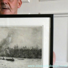Load image into Gallery viewer, ORIGINAL ETCHING: William Lionel Wyllie (1851 – 1931) NEWCASTLE-UPON-TYNE Pencil Signed
