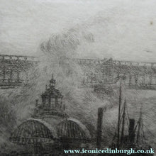 Load image into Gallery viewer, ORIGINAL ETCHING: William Lionel Wyllie (1851 – 1931) NEWCASTLE-UPON-TYNE Pencil Signed
