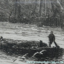 Load image into Gallery viewer, ORIGINAL ETCHING: William Lionel Wyllie (1851 – 1931) NEWCASTLE-UPON-TYNE Pencil Signed
