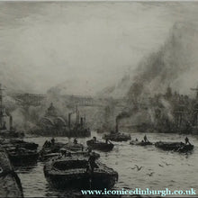 Load image into Gallery viewer, ORIGINAL ETCHING: William Lionel Wyllie (1851 – 1931) NEWCASTLE-UPON-TYNE Pencil Signed
