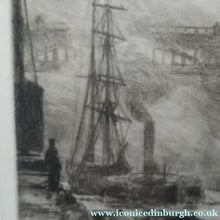 Load image into Gallery viewer, ORIGINAL ETCHING: William Lionel Wyllie (1851 – 1931) NEWCASTLE-UPON-TYNE Pencil Signed
