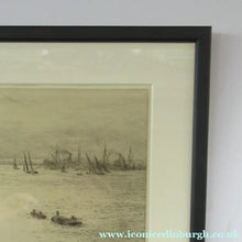 Load image into Gallery viewer, 1913 Drypoint Etching by Wyllie Bay of Naples Pencil Signed
