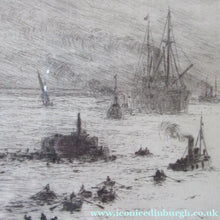 Load image into Gallery viewer, 1913 Drypoint Etching by Wyllie Bay of Naples Pencil Signed
