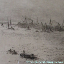 Load image into Gallery viewer, 1913 Drypoint Etching by Wyllie Bay of Naples Pencil Signed
