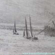 Load image into Gallery viewer, 1913 Drypoint Etching by Wyllie Bay of Naples Pencil Signed
