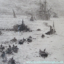 Load image into Gallery viewer, 1913 Drypoint Etching by Wyllie Bay of Naples Pencil Signed
