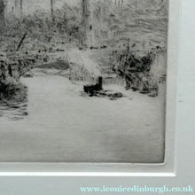 Load image into Gallery viewer, ORIGINAL ETCHING: William Lionel Wyllie (1851 – 1931)  IMAGINARY W.L. BRIDGE with St Paul's in the Distance
