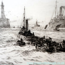 Load image into Gallery viewer, ORIGINAL ETCHING: William Lionel Wyllie (1851 – 1931) TYNEMOUTH. Pencil Signed
