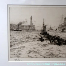Load image into Gallery viewer, ORIGINAL ETCHING: William Lionel Wyllie (1851 – 1931) TYNEMOUTH. Pencil Signed
