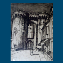 Load image into Gallery viewer, SCOTTISH ART. William Wilson (1905 - 1972). Gateway: City Walls, Chartres. ETCHING. Signed and Titled in Pencil
