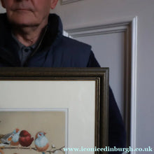 Load image into Gallery viewer, Pretty 1930s ORIGINAL Colour Etching of Little Birds Sitting on a Branch by Winifred Austen (1876 - 1964).  Pencil Signed
