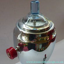 Load image into Gallery viewer, WMF 1930s ART DECO Coffee Percolator  / Hot Water Samovar / Portable Kettle with Spirit Burner. Shiny Chrome Plate. Ostrich Mark
