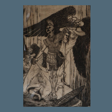 Load image into Gallery viewer, SCOTTISH ART: Antique 1920s Original Etching by Arthur Edwin Wrench. Mythological Subject: PERSEUS SLAYING THE MEDUSA
