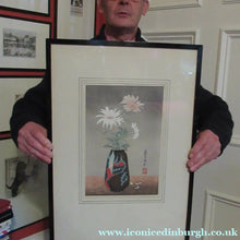 Load image into Gallery viewer, Urushibara Colour WoodBlock Entitled Daises. Pencil Signed
