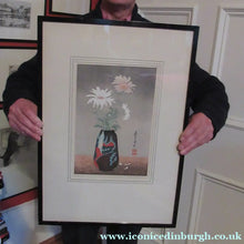 Load image into Gallery viewer, Urushibara Colour WoodBlock Entitled Daises. Pencil Signed
