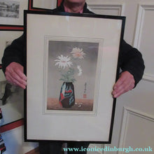 Load image into Gallery viewer, Urushibara Colour WoodBlock Entitled Daises. Pencil Signed
