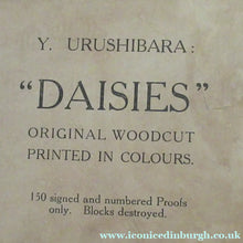 Load image into Gallery viewer, Urushibara Colour WoodBlock Entitled Daises. Pencil Signed
