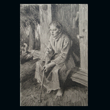 Load image into Gallery viewer, Original Etching &amp; Drypoint  by Anders Zorn; 1912. Pencil Signed Entitled Valkulla
