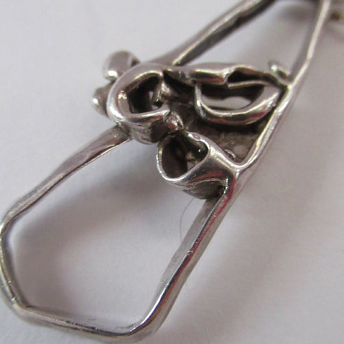 Schimacraft Silver Scottish Silver Brutalist Pendant Edinburgh Hallmark 1978