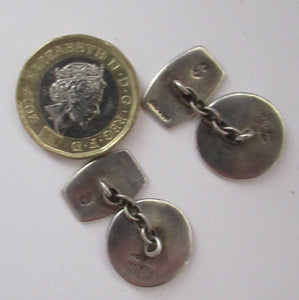 Vintage Scottish Silver Cufflinks. Signed John Hart with Viking and Celtic Patterns