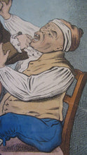Load image into Gallery viewer, Rare GEORGIAN Antique Dental Print Entitled Easing the Tooth-Ach. After JAMES GILLRAY
