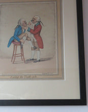 Load image into Gallery viewer, Rare 1796 GEORGIAN Antique Dental Print Entitled Easing the Tooth-Ach. JAMES GILLRAY

