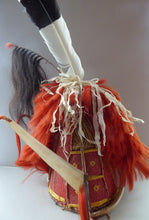 Load image into Gallery viewer, Vintage / Antique Nagaland Naga Woven Helmet Decorated with Goat Hair and Hide
