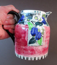 Load image into Gallery viewer, 1920s Scottish Pottery Mak Merry Jug with White Prunus Flowers
