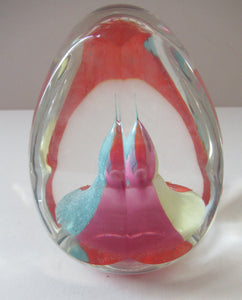 Vintage 1992 Caithness Paperweight Istanbul Limited Edition Harlequin Colours