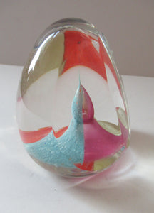Vintage 1992 Caithness Paperweight Istanbul Limited Edition Harlequin Colours