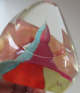 Vintage 1992 Caithness Paperweight Istanbul Limited Edition Harlequin Colours