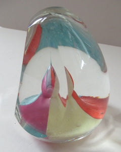 Vintage 1992 Caithness Paperweight Istanbul Limited Edition Harlequin Colours