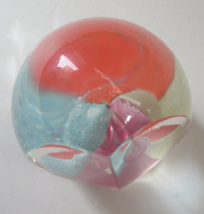 Vintage 1992 Caithness Paperweight Istanbul Limited Edition Harlequin Colours