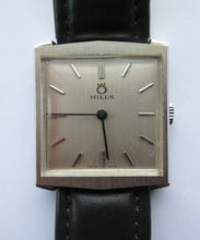 Load image into Gallery viewer, Vintage Square Face Milus Manual Wind Wrist Watch 1970s
