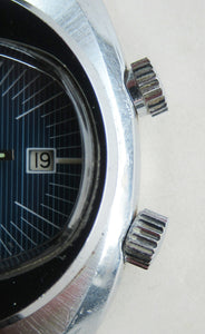 1970s Vintage Space Age Memostar Wristwatch with blue face