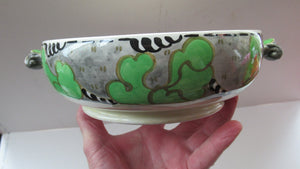 1930s Bough Pottery Lidded Tureen Richard Amour Green Japanese Cloud Pattern