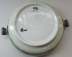 1930s Bough Pottery Lidded Tureen Richard Amour Green Japanese Cloud Pattern