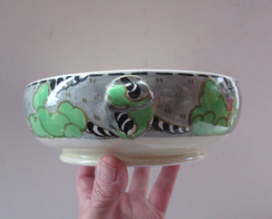 1930s Bough Pottery Lidded Tureen Richard Amour Green Japanese Cloud Pattern