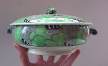 Load image into Gallery viewer, 1930s Bough Pottery Lidded Tureen Richard Amour Green Japanese Cloud Pattern
