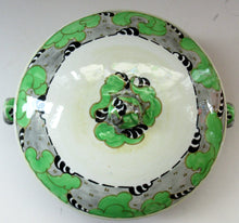 Load image into Gallery viewer, 1930s Bough Pottery Lidded Tureen Richard Amour Green Japanese Cloud Pattern
