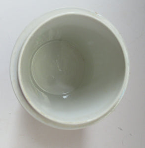 Antique Blue and White Ceramic Chemist Apothecary Lidded Pot
