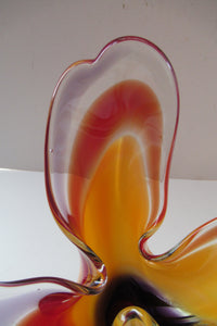 1960s Hineri Iwatsu Japanese Glass Handkerchief Vase