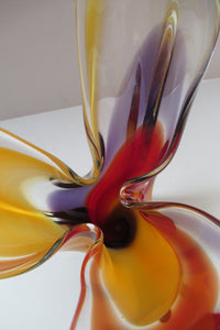 1960s Hineri Iwatsu Japanese Glass Handkerchief Vase