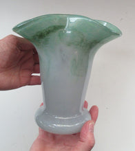 Load image into Gallery viewer, 1950s Scottish Art Glass Vase by Vasart Green
