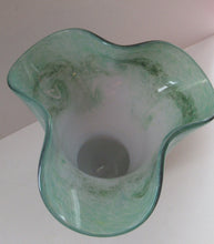 Load image into Gallery viewer, 1950s Scottish Art Glass Vase by Vasart Green
