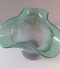 Load image into Gallery viewer, 1950s Scottish Art Glass Vase by Vasart Green
